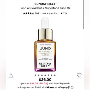 Sunday Riley Juno Antioxidant Oil